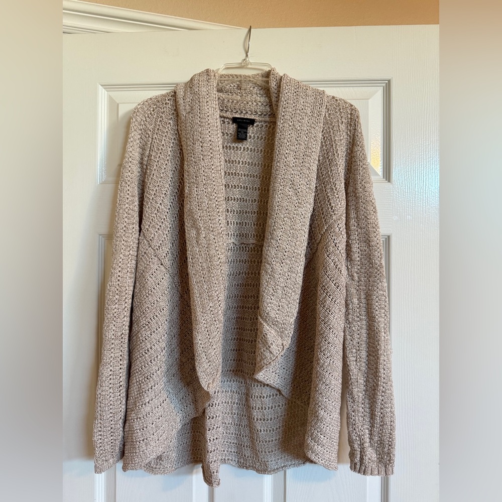 ONLY MINE Beautiful Cozy Tan Open-Front Sweater Cardigan XL